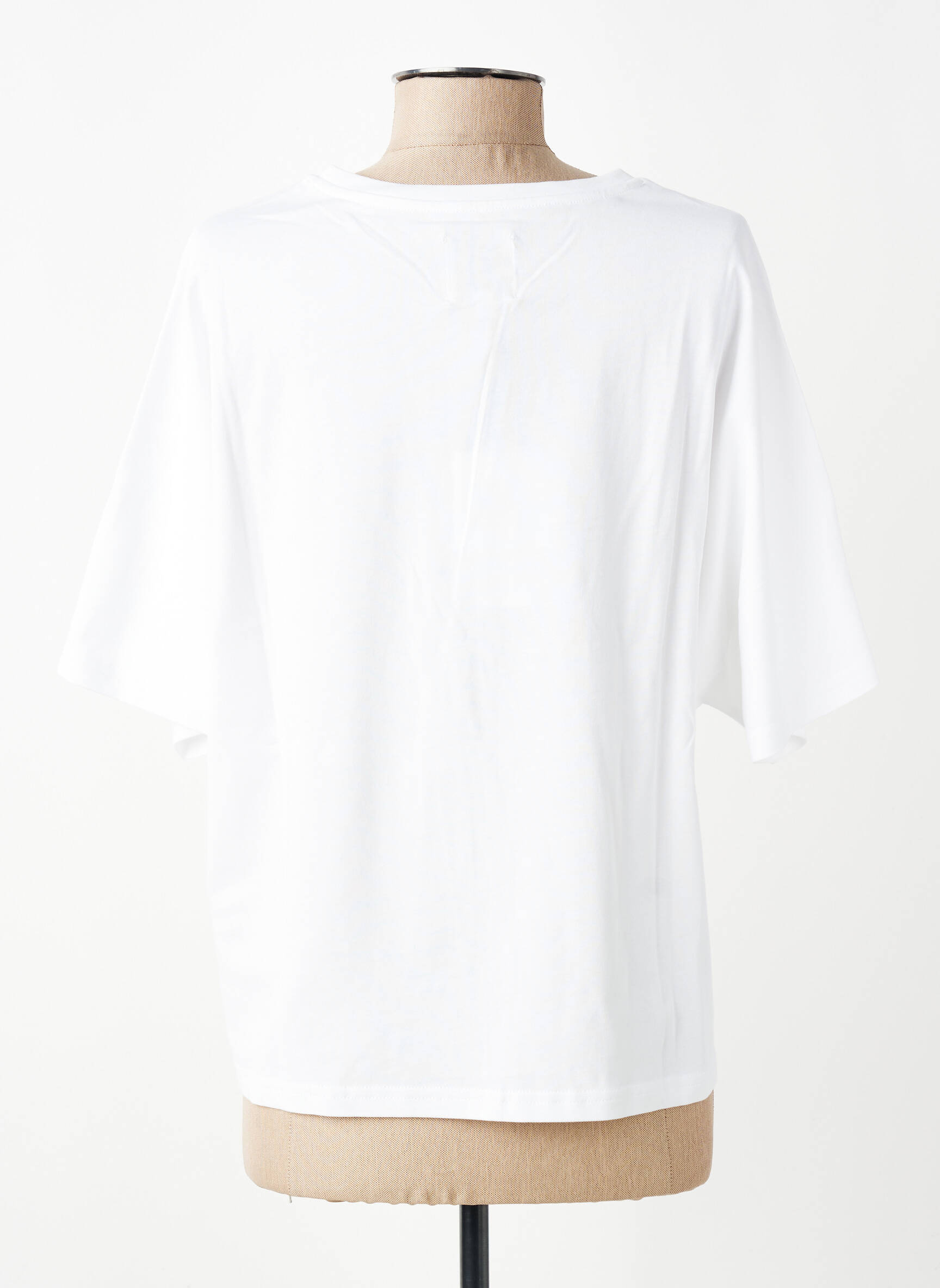 T-shirt coupe droite manches courtes blanc LILI SIDONIO femme