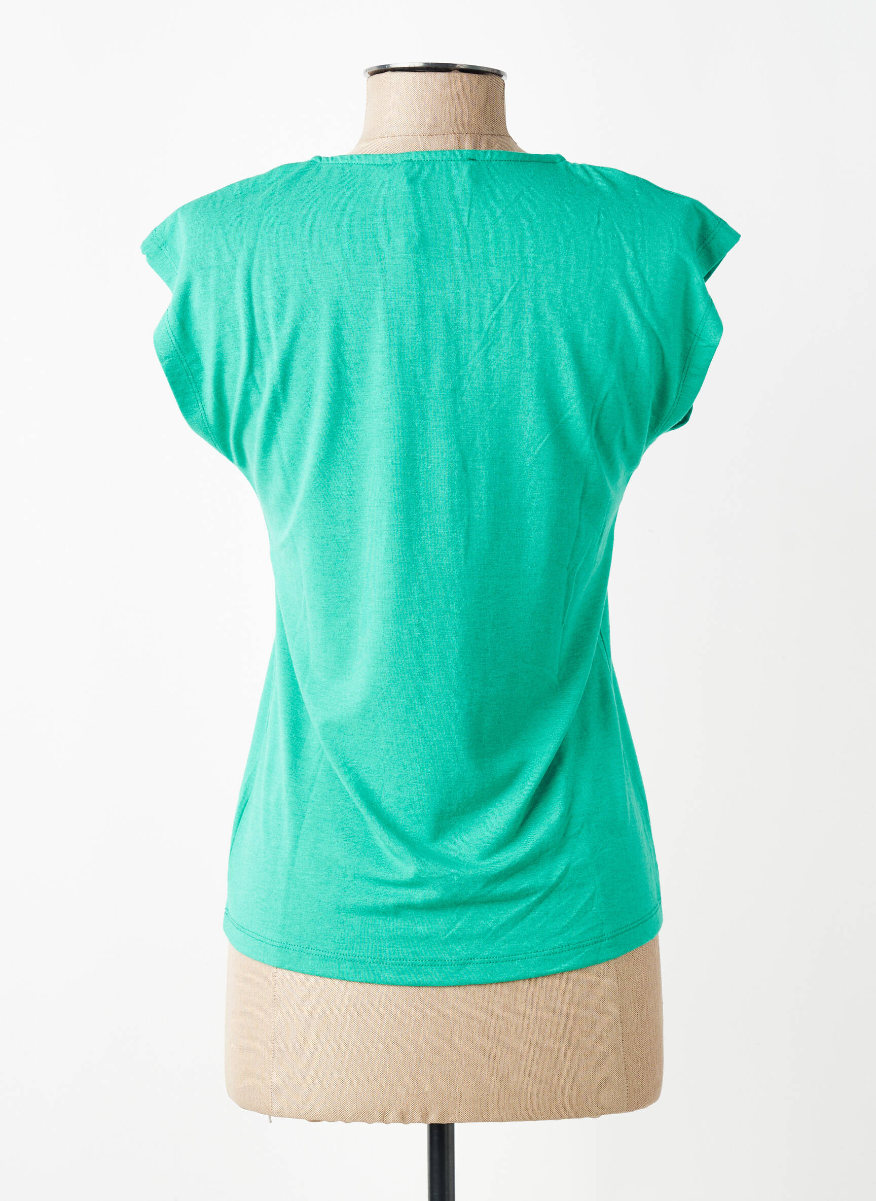 T-shirt col v manches courtes vert MOLLY BRACKEN femme