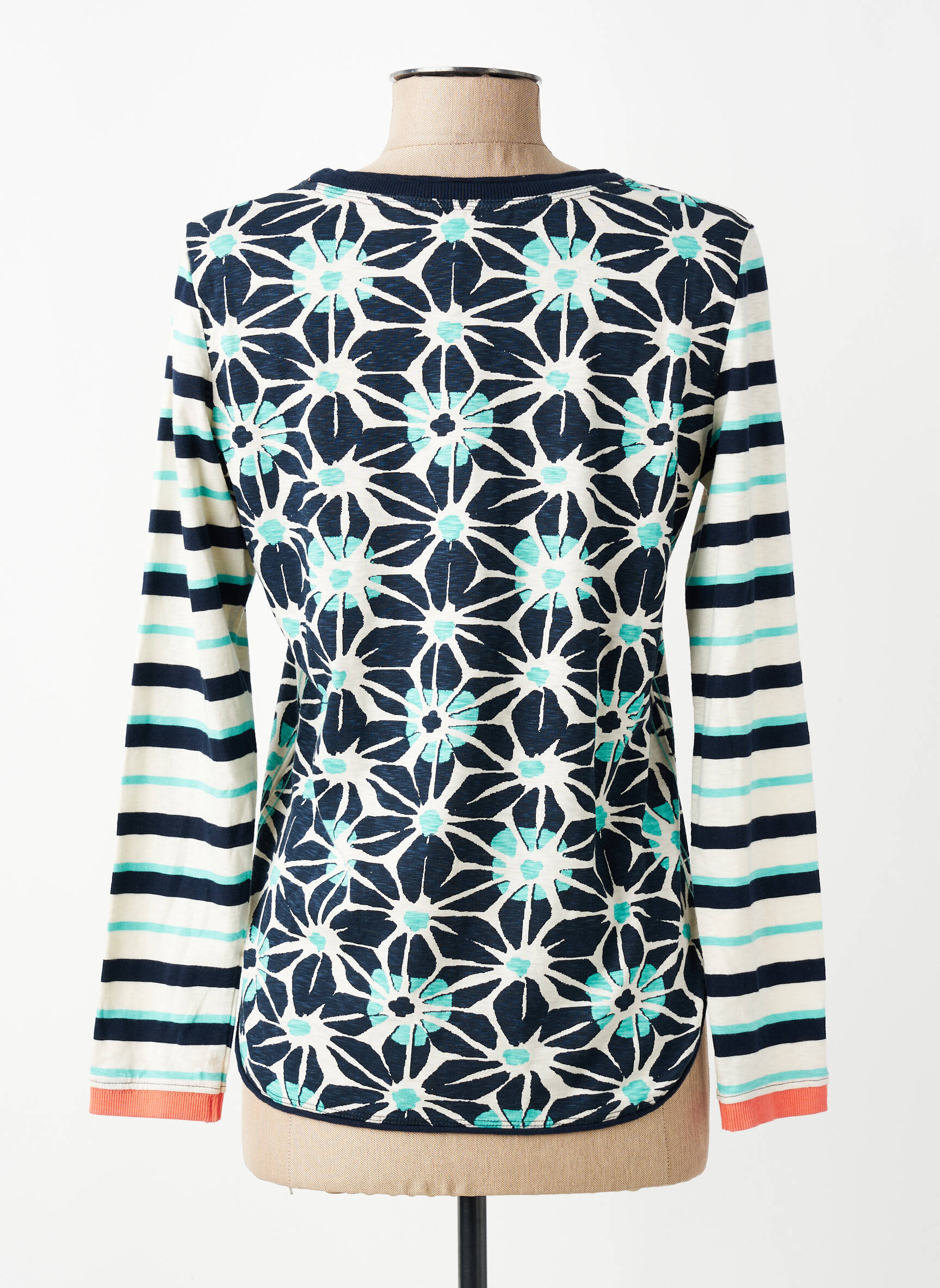T-shirt imprimé fantaisie manches longues bleu WHITE STUFF femme