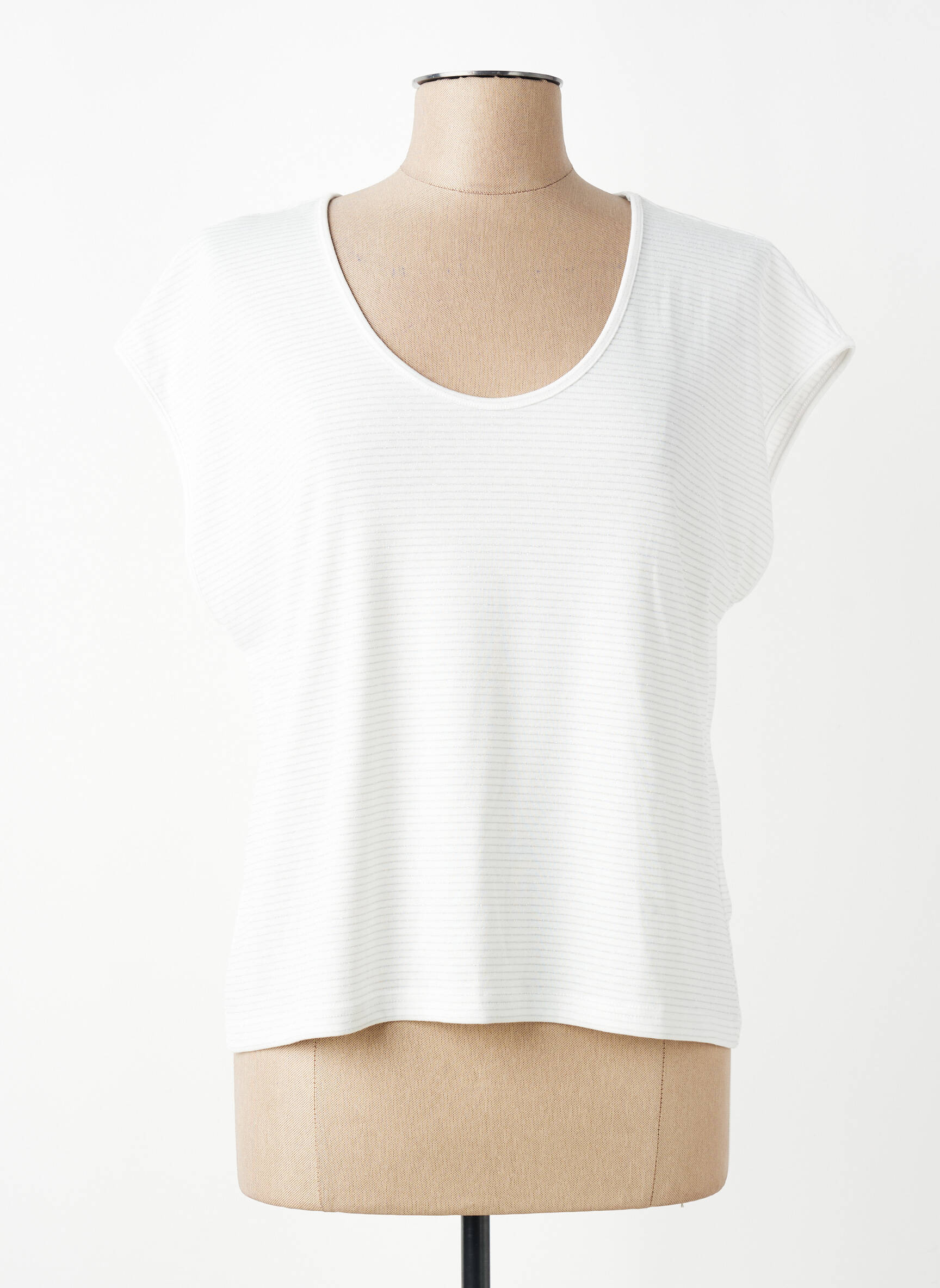 T-shirt coupe droite manches courtes blanc MOLLY BRACKEN femme