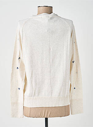 Gilet manches longues col rond beige WHITE STUFF femme