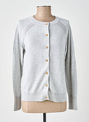 Gilet manches longues col rond gris WHITE STUFF femme