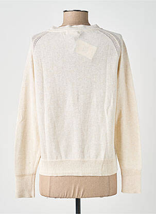 Gilet manches longues col rond beige WHITE STUFF femme