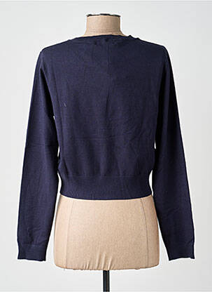 Gilet manches longues col rond bleu MOLLY BRACKEN femme