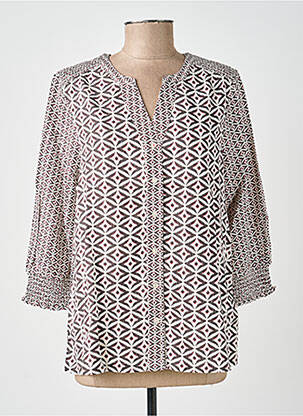 Chemisier imprimé fantaisie manches 3/4 noir WHITE STUFF femme