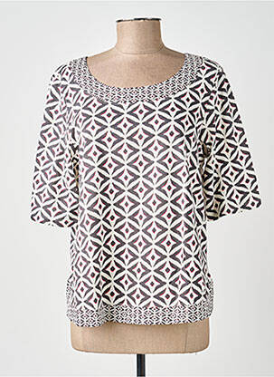 T-shirt coupe droite manches courtes beige WHITE STUFF femme