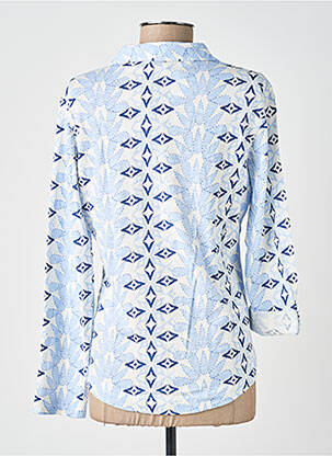 Chemisier coupe cintrée manches longues bleu WHITE STUFF femme