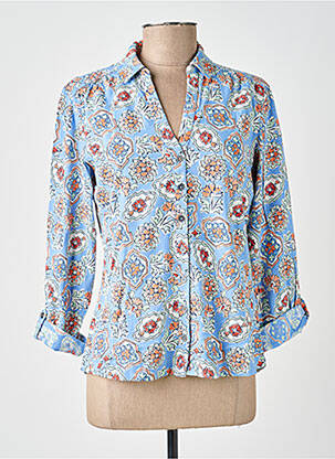 Chemisier imprimé fleurs manches longues bleu WHITE STUFF femme
