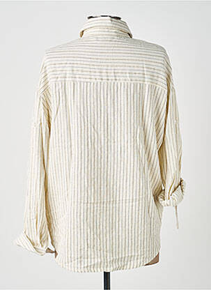 Chemisier tissage crêpe manches longues beige MOLLY BRACKEN femme