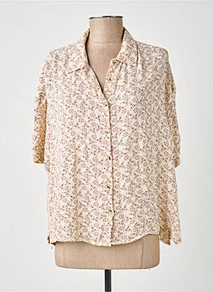 Chemisier manches courtes manches courtes beige INDI & COLD femme