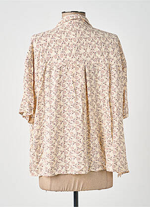 Chemisier manches courtes manches courtes beige INDI & COLD femme