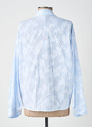 Chemisier coupe droite manches longues bleu PAKO LITTO femme