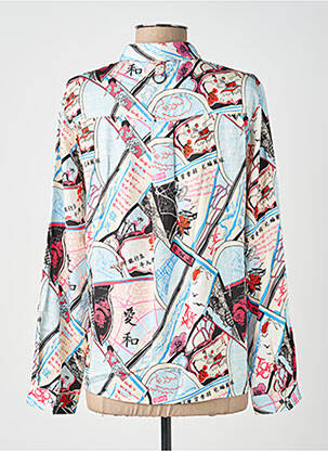 Chemisier coupe cintrée manches longues bleu FREEMAN T.PORTER femme