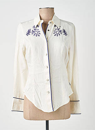 Chemisier coupe cintrée manches longues beige WRANGLER femme