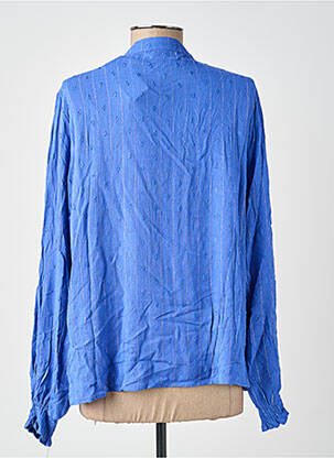 Chemisier coupe cintrée manches longues bleu MOLLY BRACKEN femme