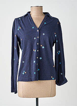 Chemisier coupe cintrée manches longues bleu WHITE STUFF femme
