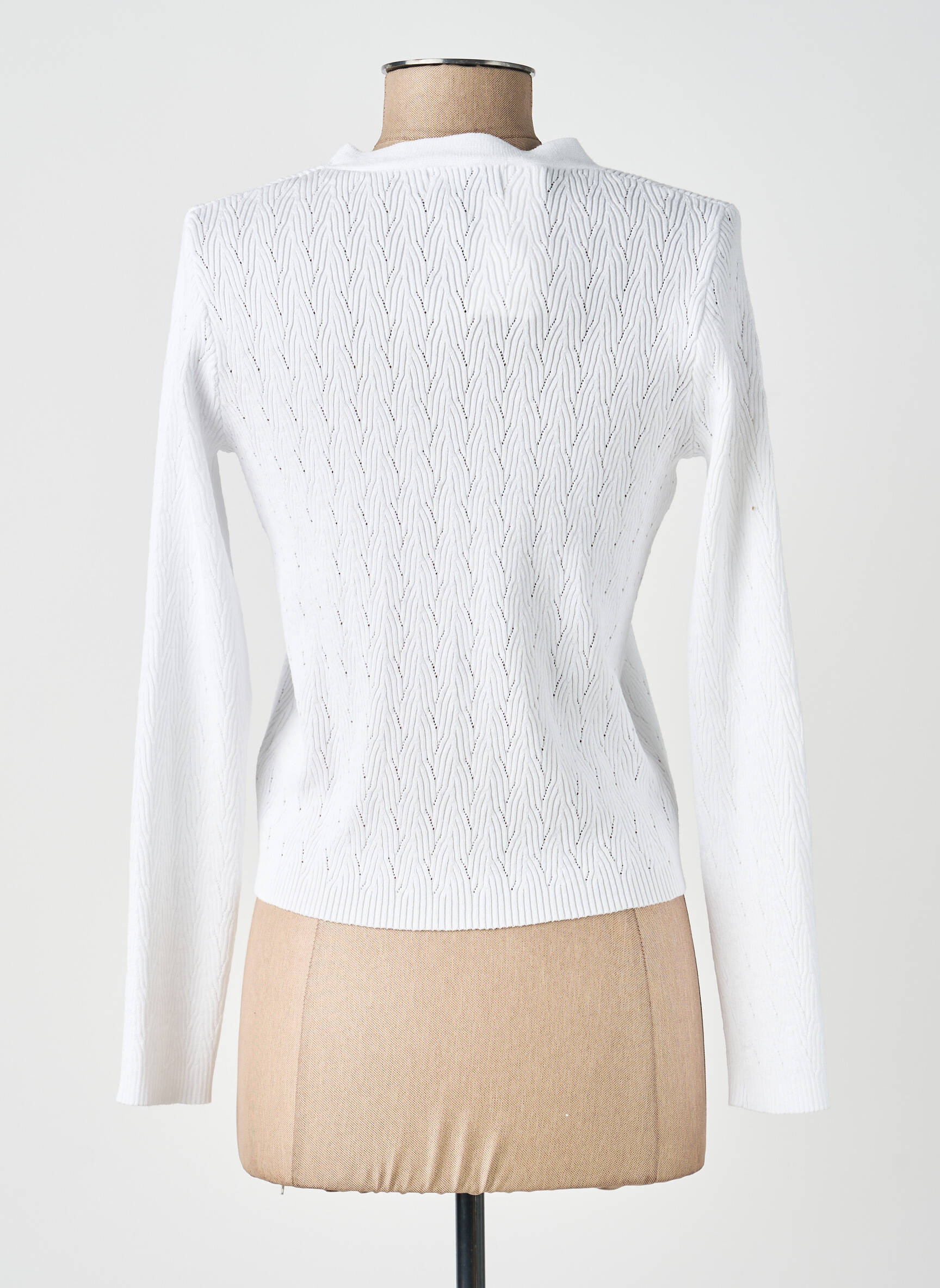 Gilet manches longues stretch blanc MOLLY BRACKEN femme