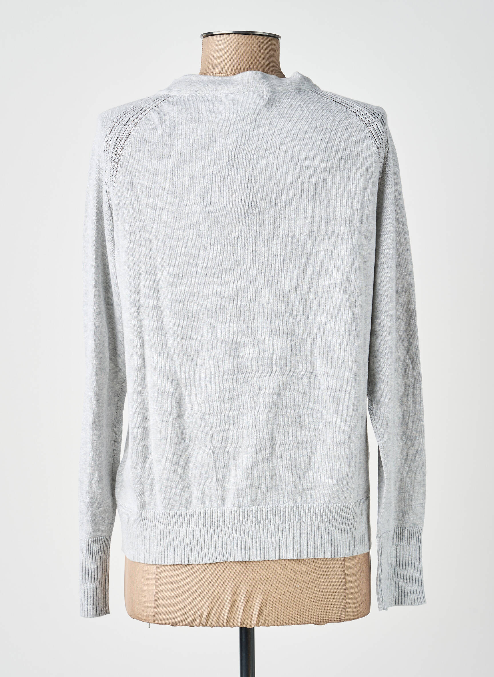 Gilet manches longues col rond gris WHITE STUFF femme