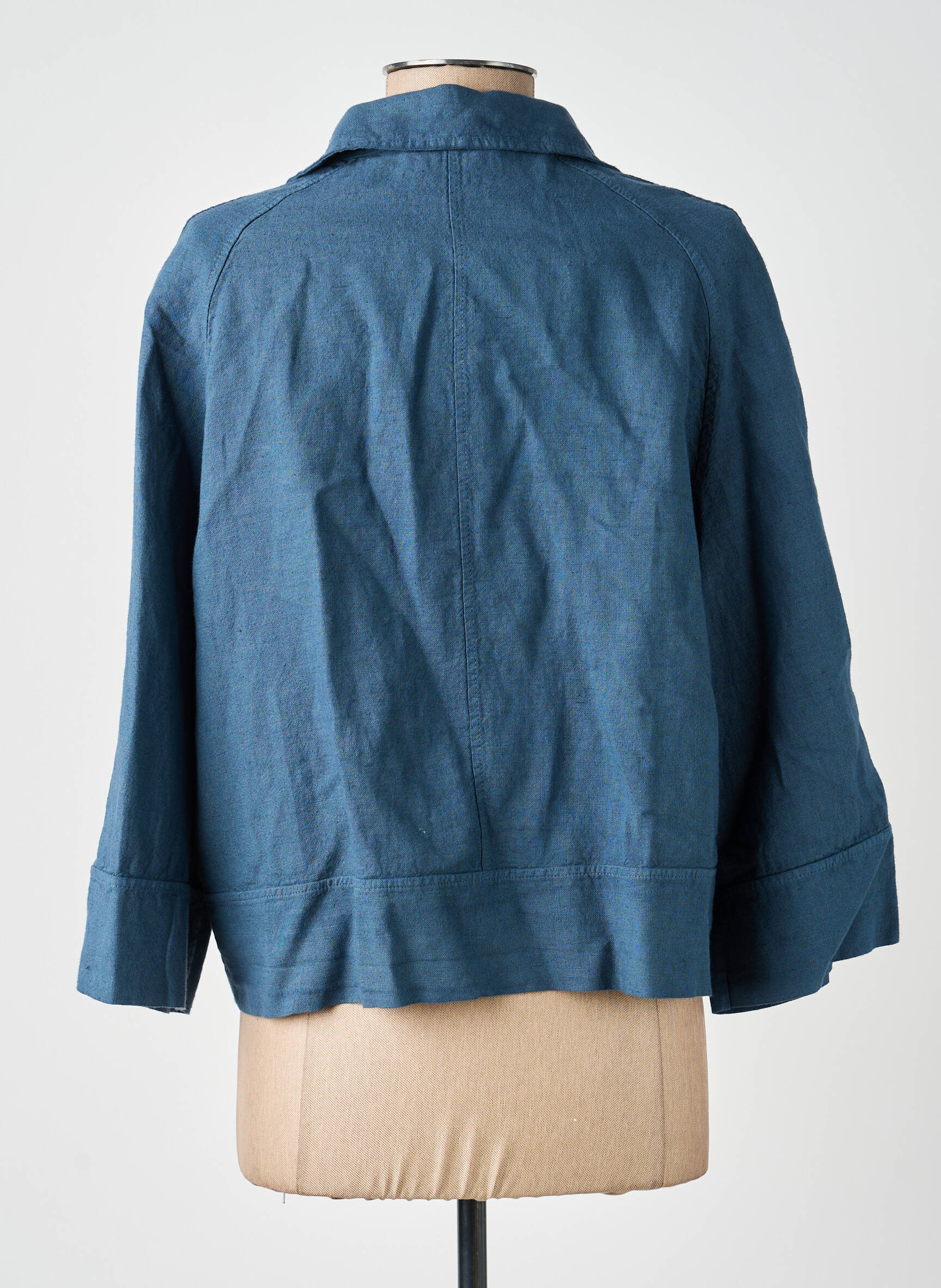 Veste casual col chemisier bleu PAKO LITTO femme
