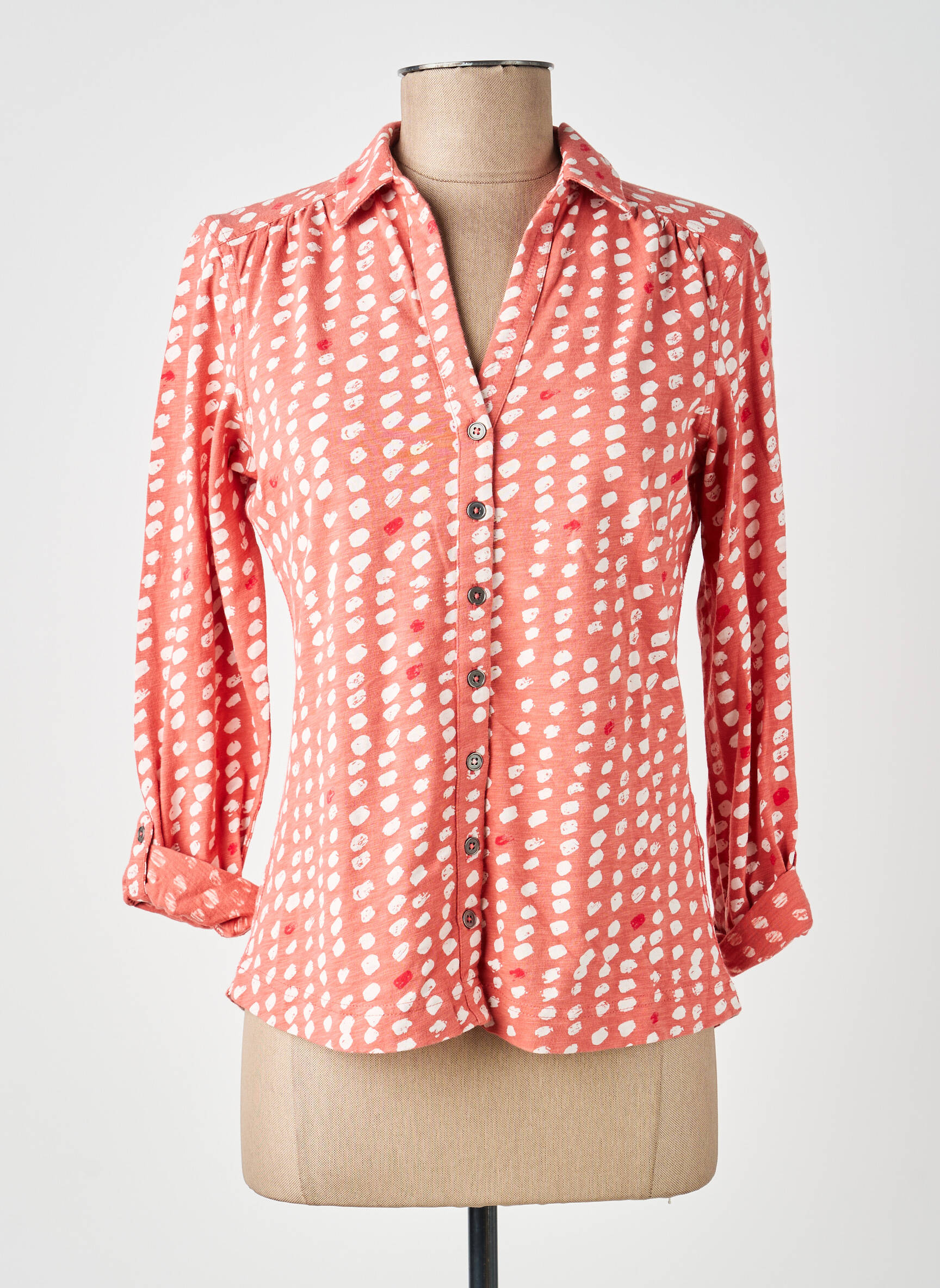 Chemisier coupe cintrée manches longues rose WHITE STUFF femme