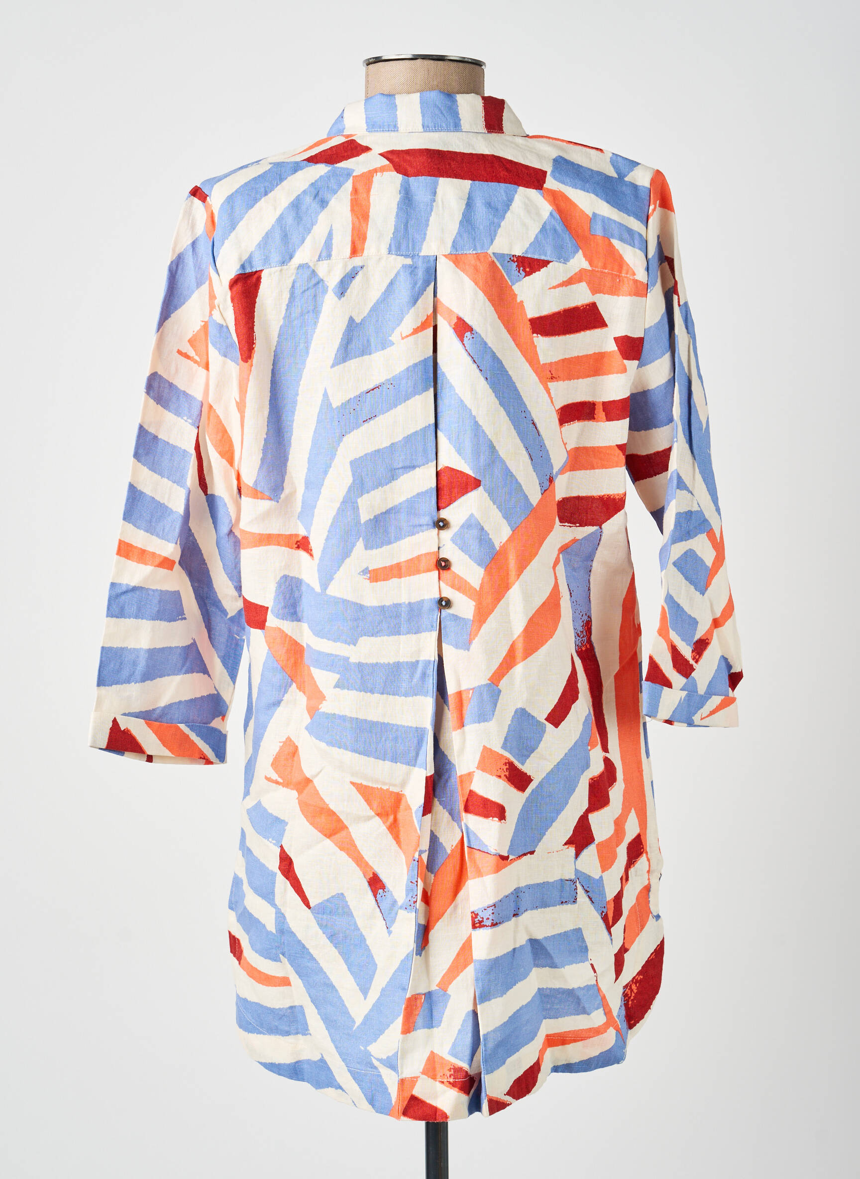 Tunique manches longues tissage crêpe bleu WHITE STUFF femme