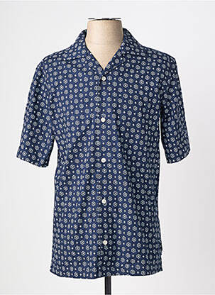 Chemise manches courtes imprimé fantaisie bleu WRANGLER homme