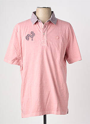 Polo tissage jersey manches courtes rose SERGE BLANCO homme