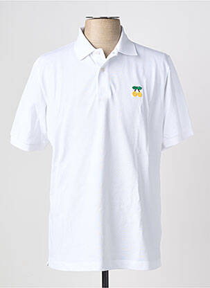 Polo stretch manches courtes blanc SERGE BLANCO homme