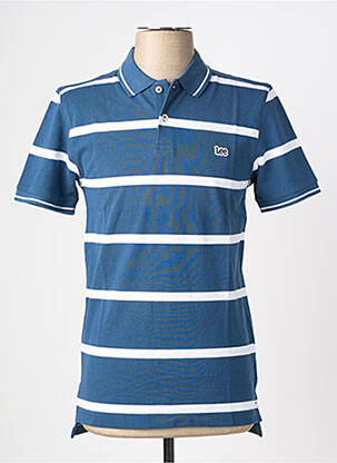 Polo imprimé rayures manches courtes bleu LEE homme