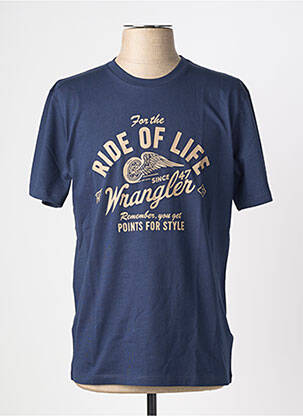 T-shirt stretch manches courtes bleu WRANGLER homme