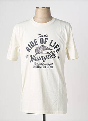 T-shirt stretch manches courtes blanc WRANGLER homme