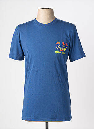 T-shirt stretch manches courtes bleu LEE homme