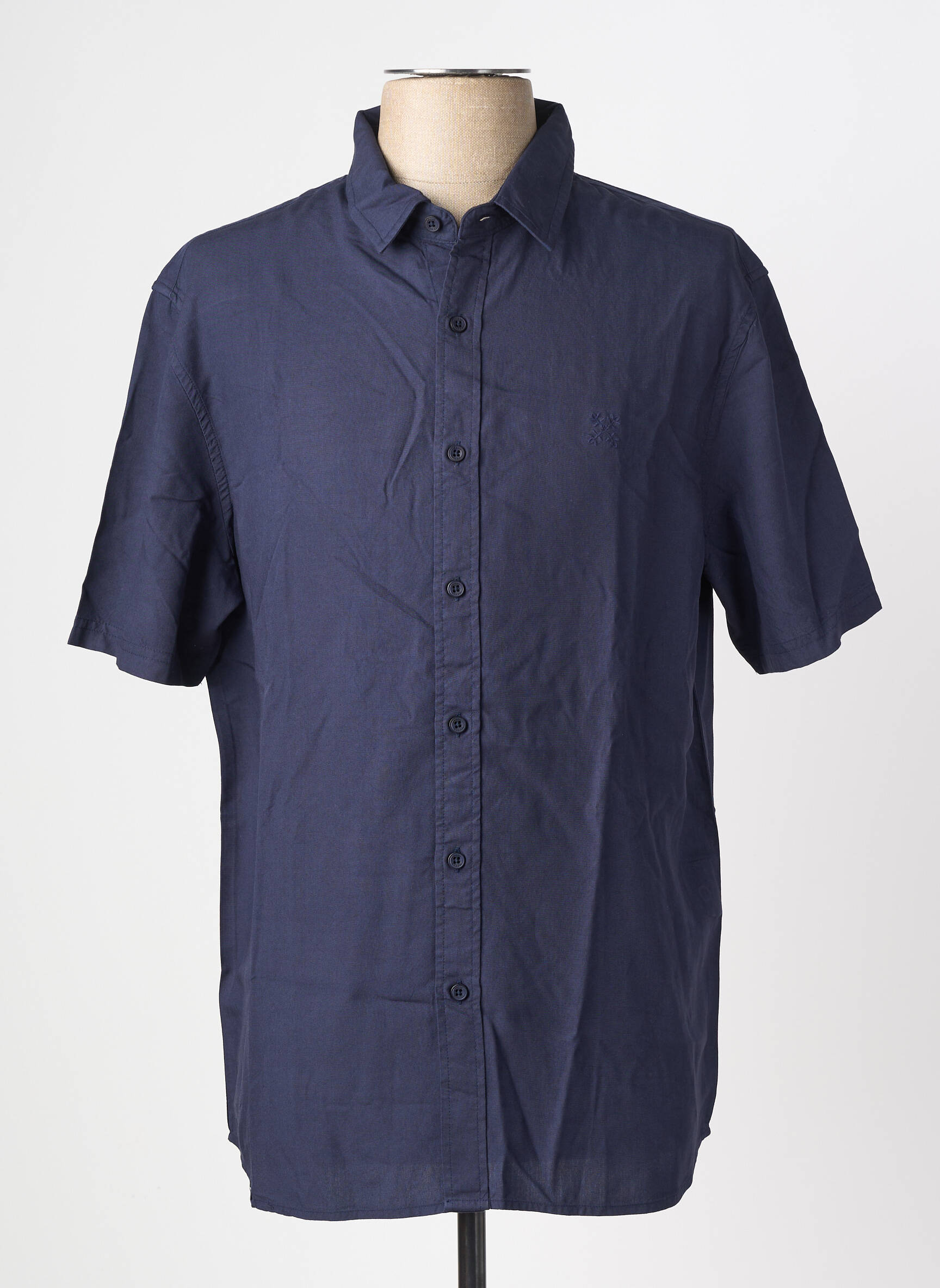 Chemise manches courtes coupe cintrée bleu OXBOW homme