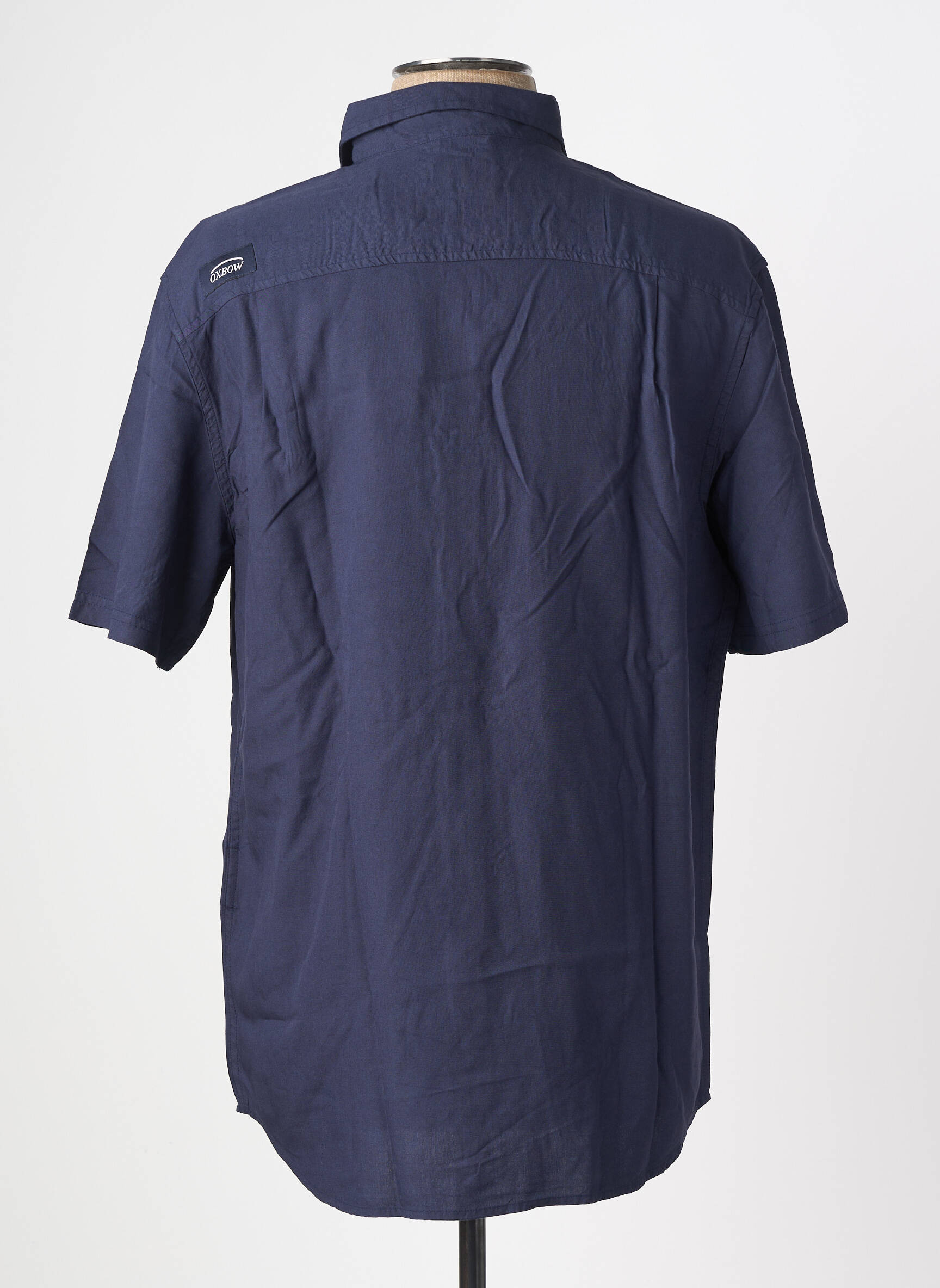 Chemise manches courtes coupe cintrée bleu OXBOW homme