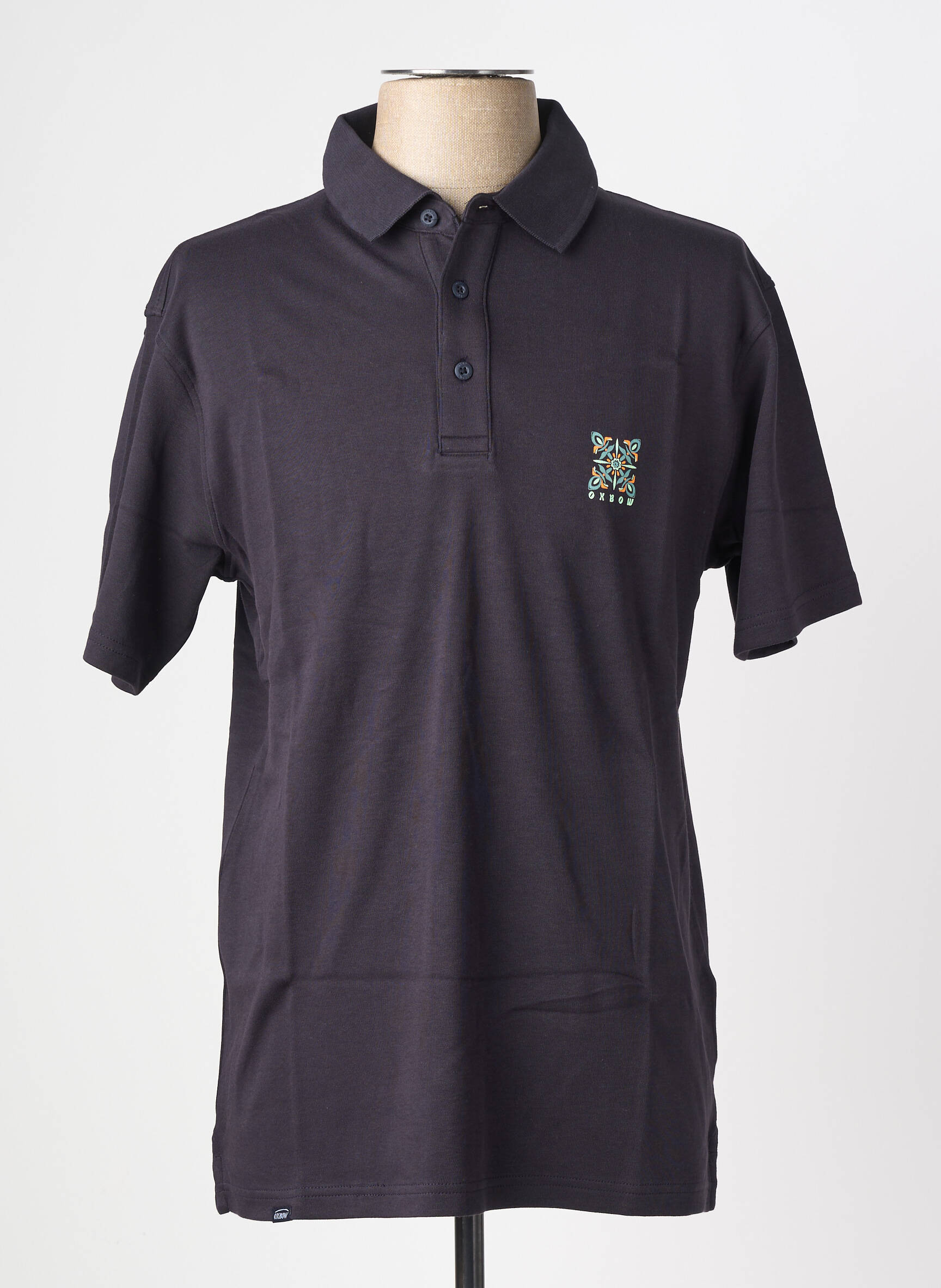 Polo tissage jersey manches courtes noir OXBOW homme