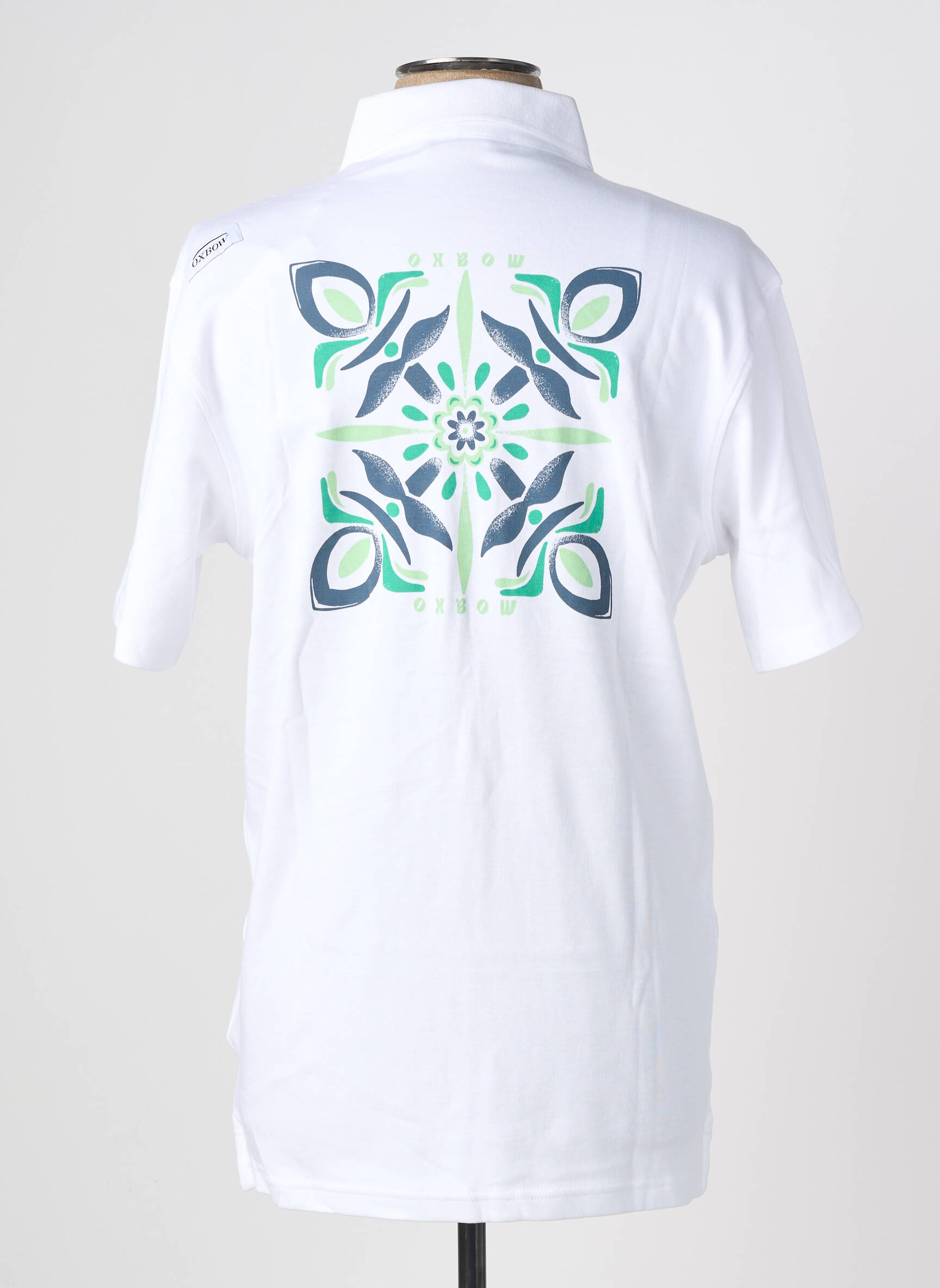 Polo tissage jersey manches courtes blanc OXBOW homme