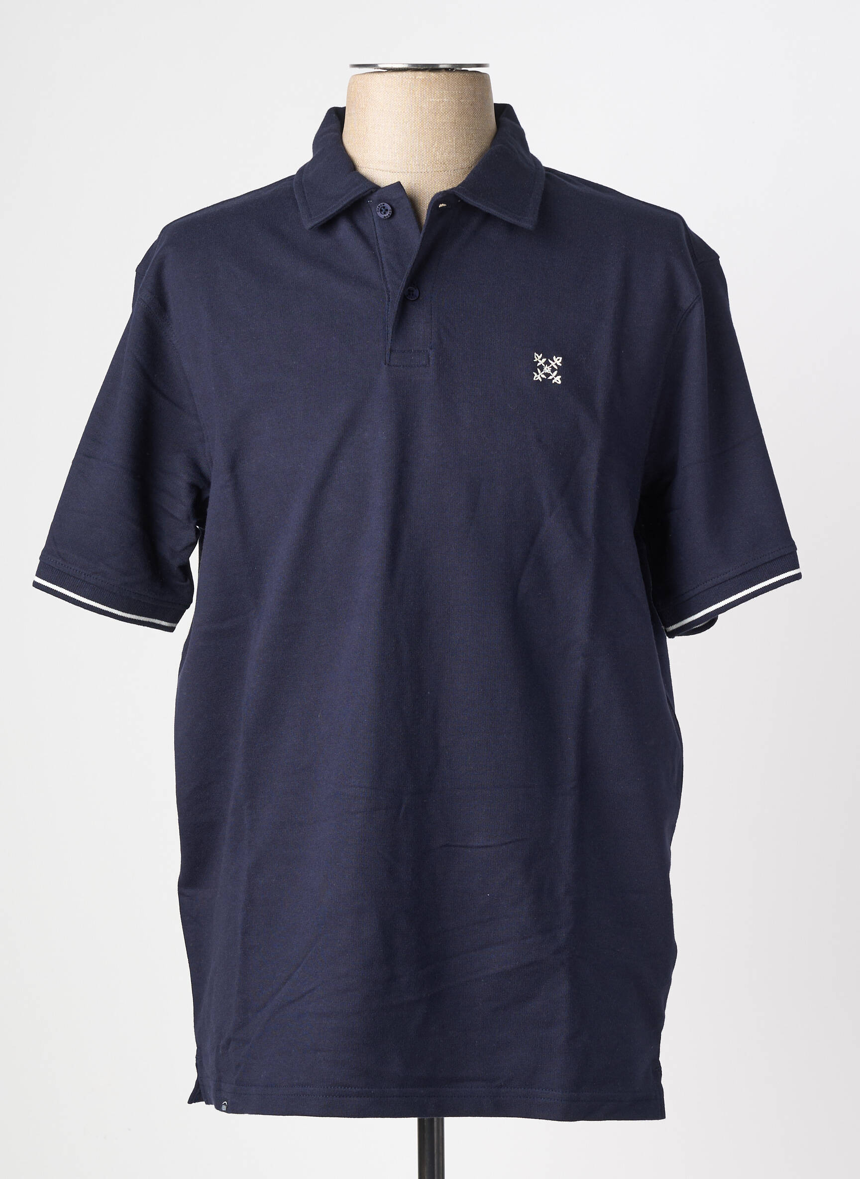 Polo tissage jersey manches courtes bleu OXBOW homme