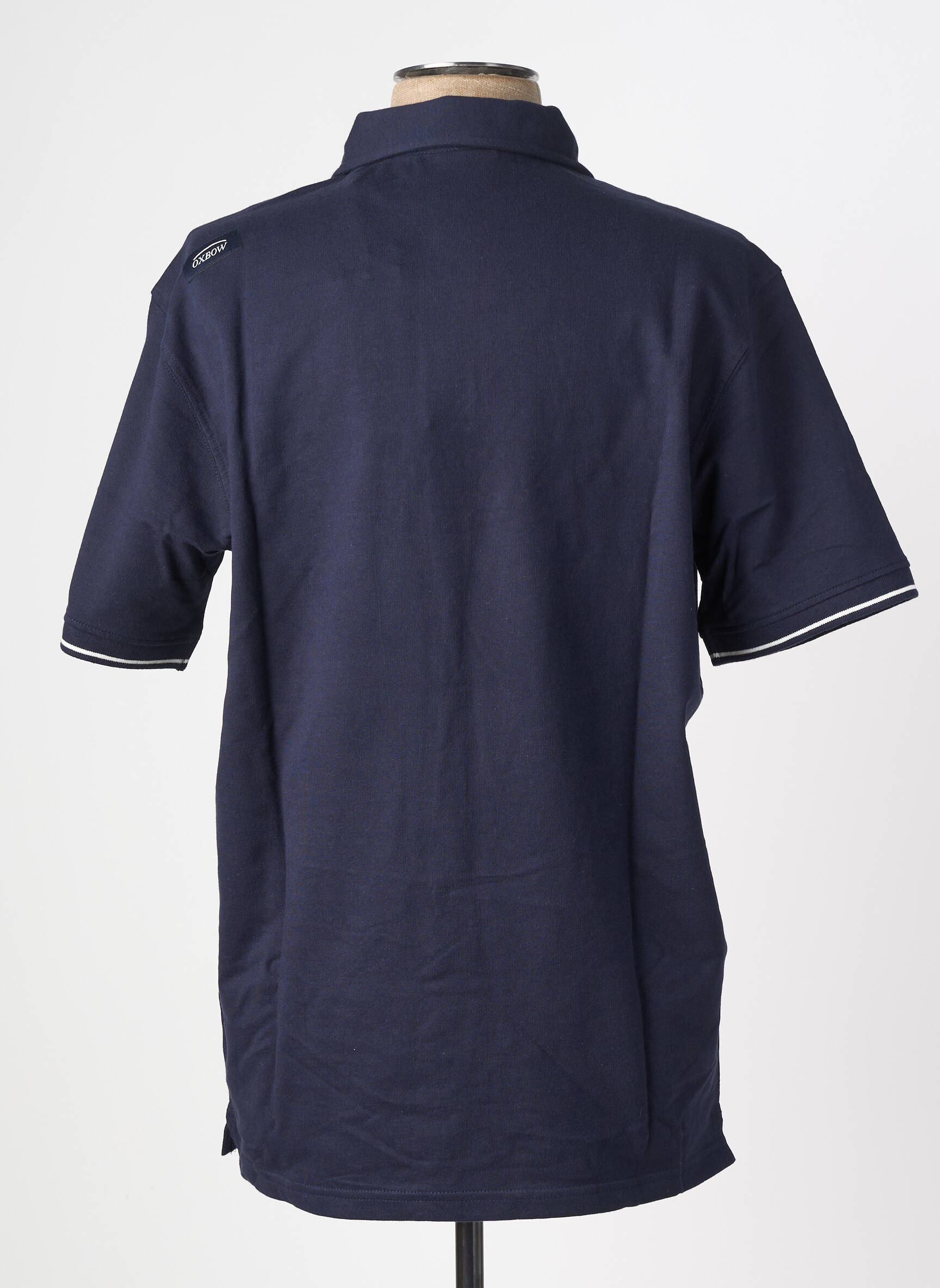 Polo tissage jersey manches courtes bleu OXBOW homme