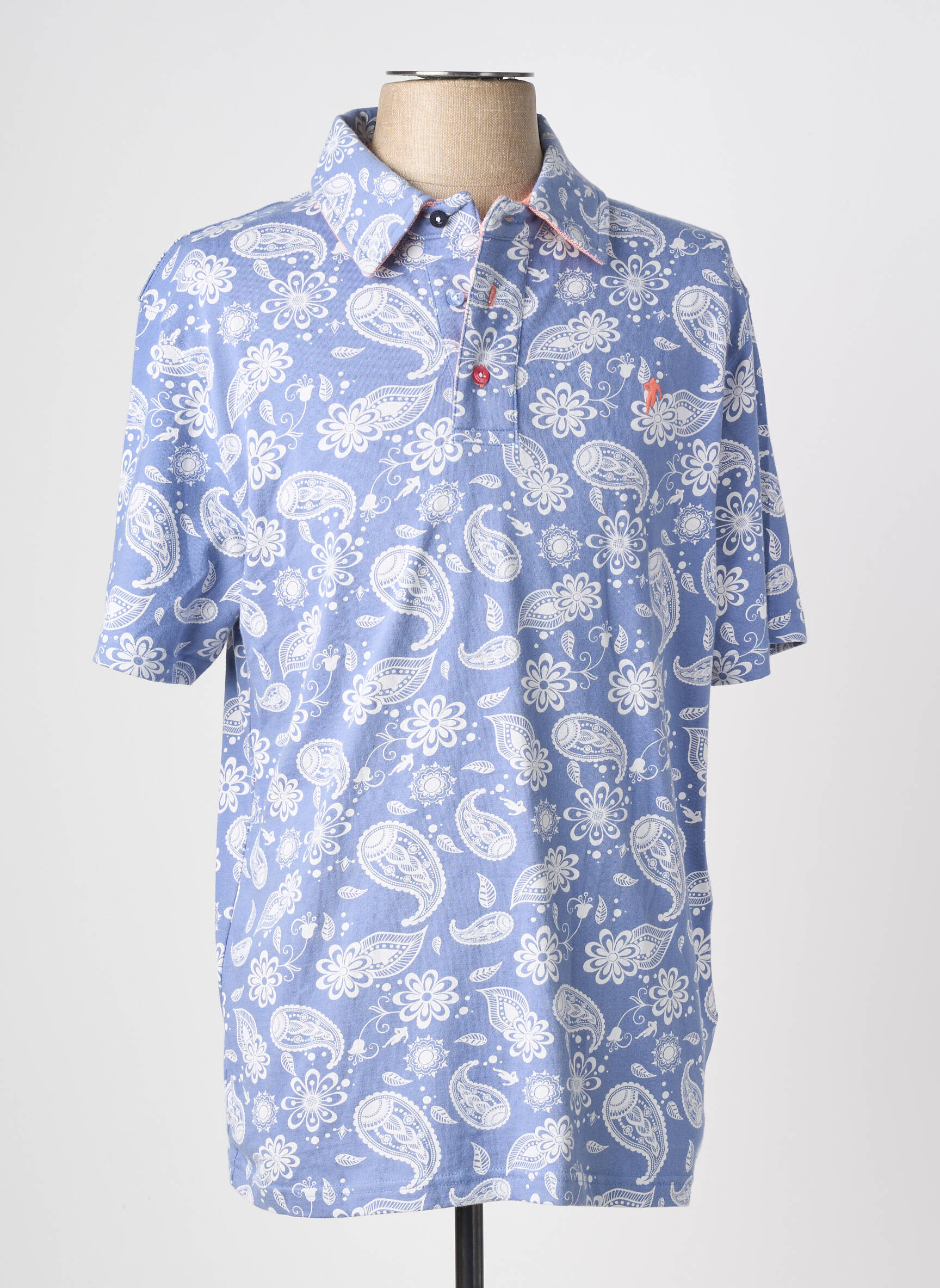 Polo tissage jersey manches courtes bleu RUCKFIELD homme