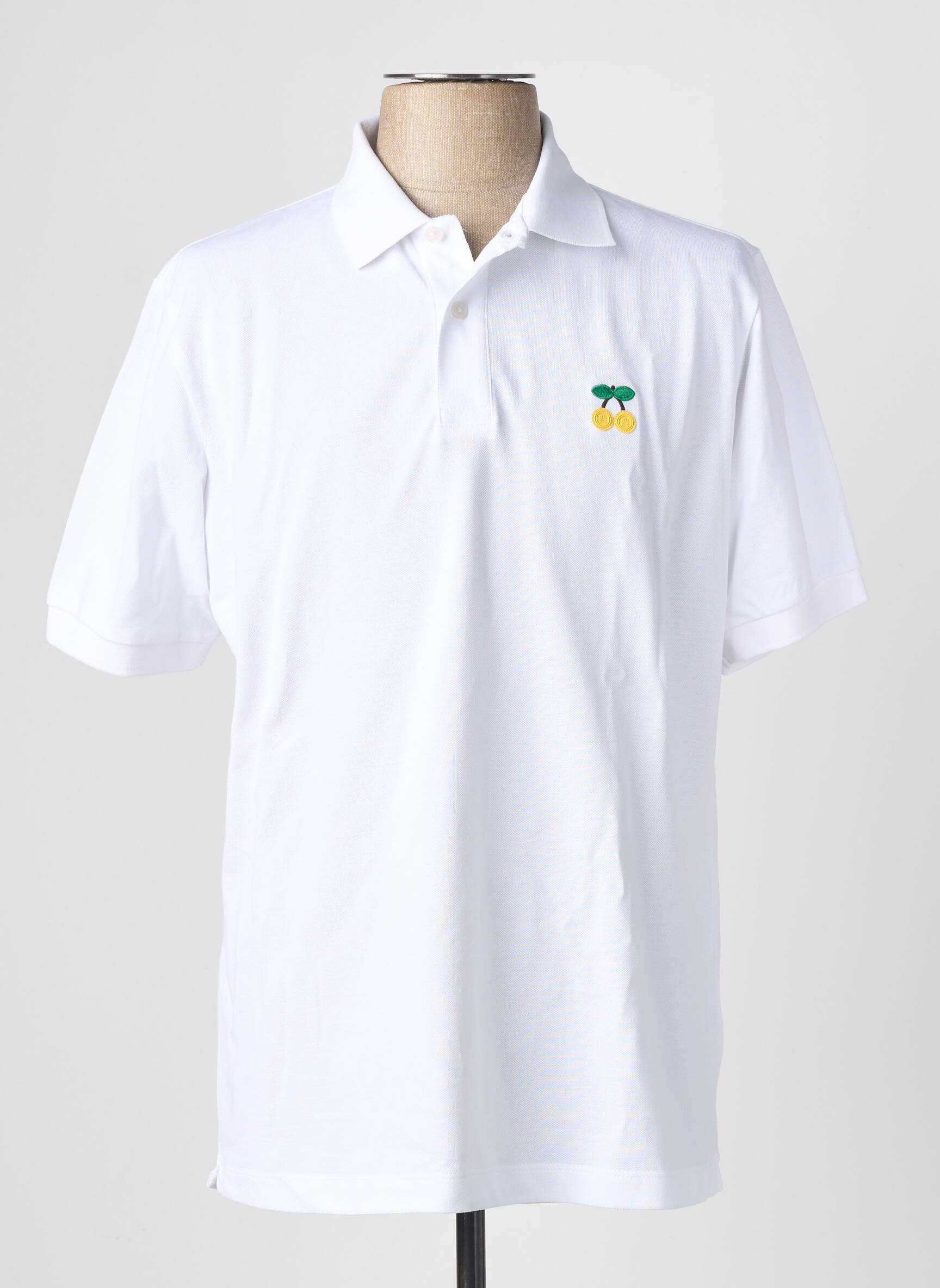 Polo stretch manches courtes blanc SERGE BLANCO homme