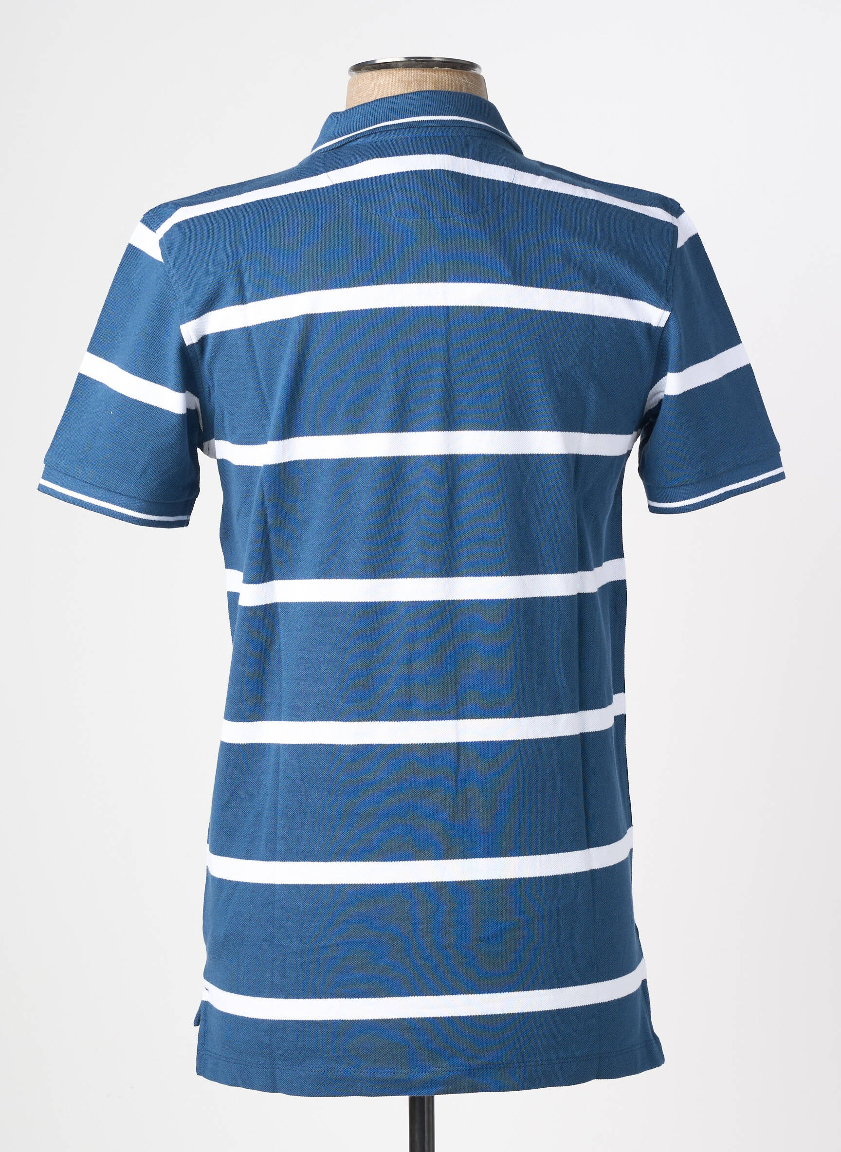 Polo imprimé rayures manches courtes bleu LEE homme