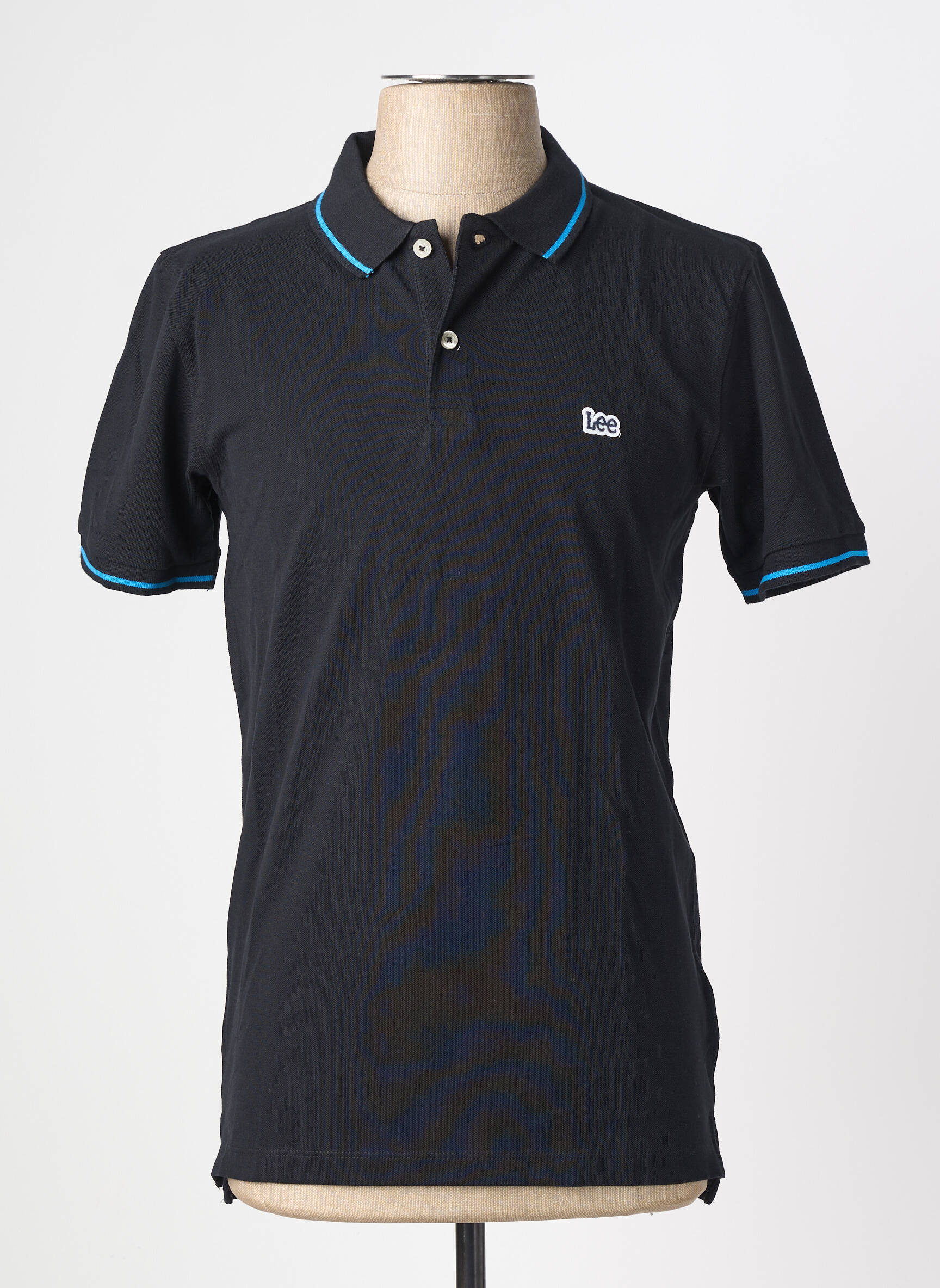 Polo stretch manches courtes noir LEE homme