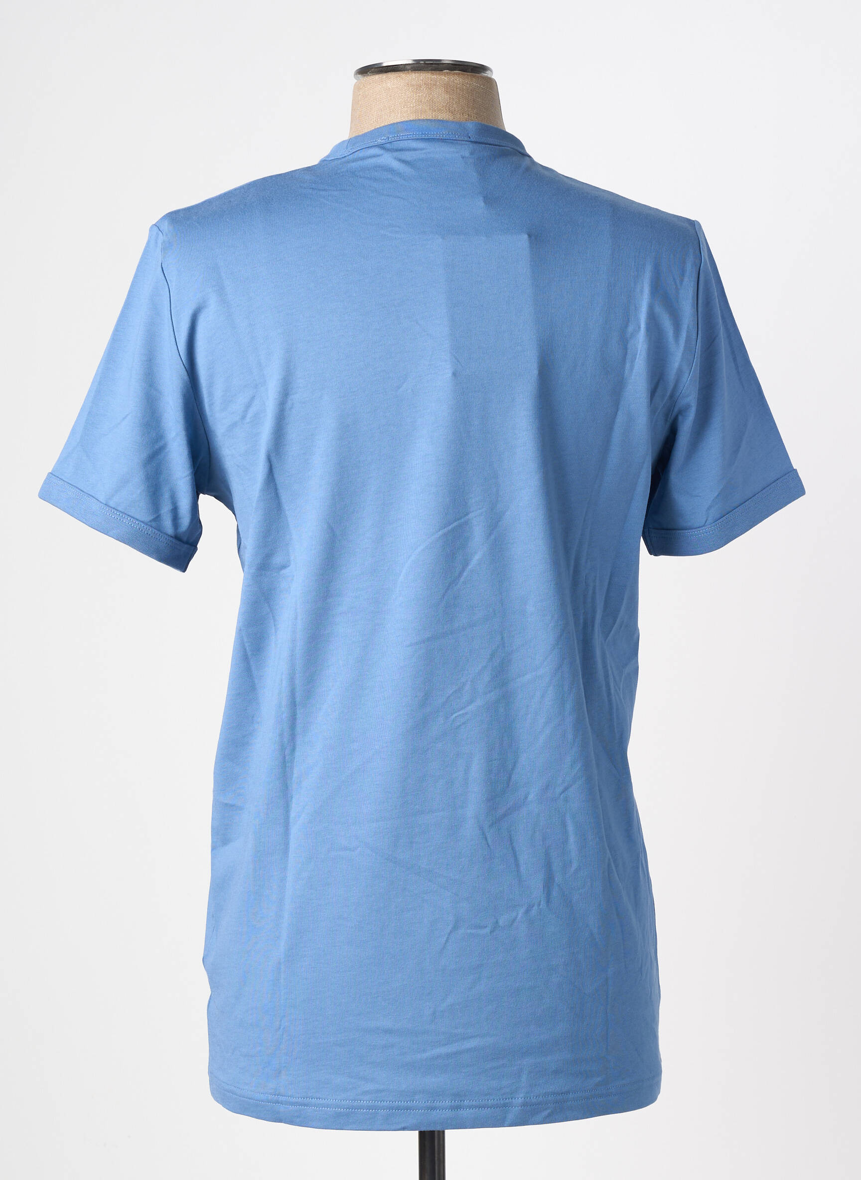 T-shirt broderie manches courtes bleu FRED PERRY homme