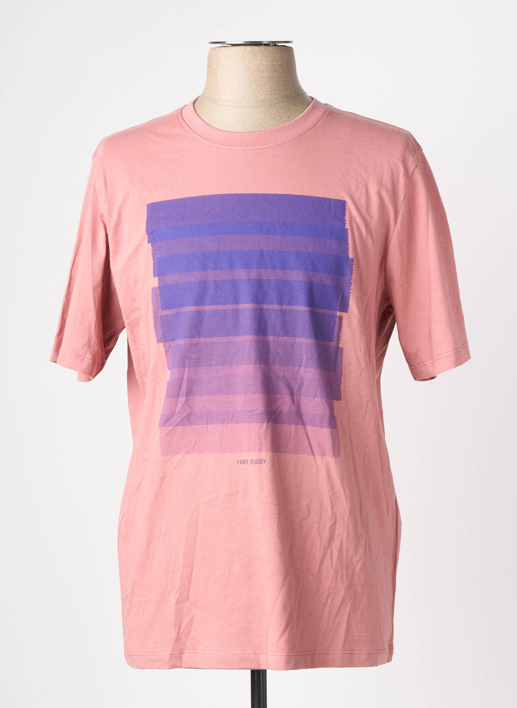 T-shirt stretch manches courtes rose SERGE BLANCO homme