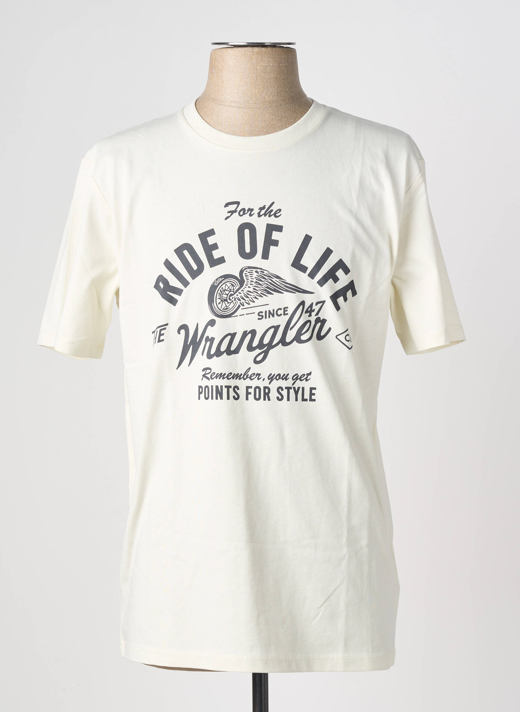 T-shirt stretch manches courtes blanc WRANGLER homme