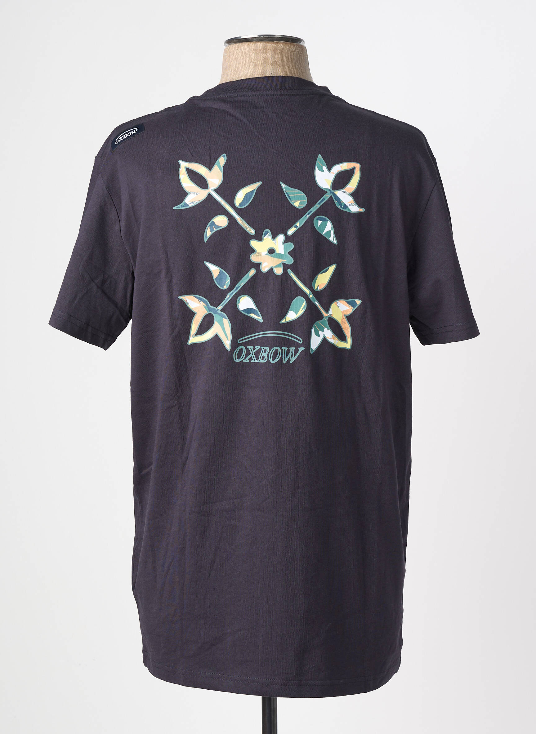 T-shirt stretch manches courtes bleu OXBOW homme