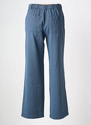 Pantalon droit tissage popeline taille normale bleu PAKO LITTO femme