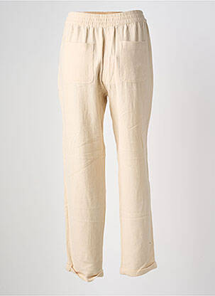 Pantalon droit taille élastique taille normale beige INDI & COLD femme