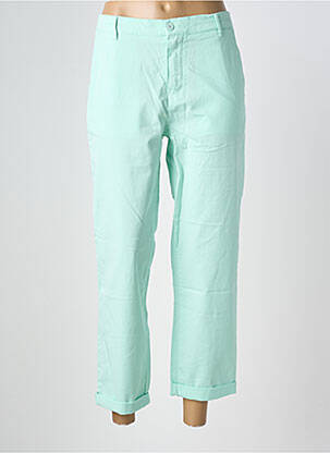 Pantalon 7/8 stretch taille normale vert HAPPY femme