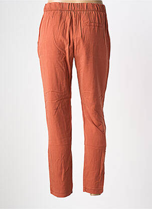 Pantalon droit tissage popeline taille normale orange LA FEE MARABOUTEE femme